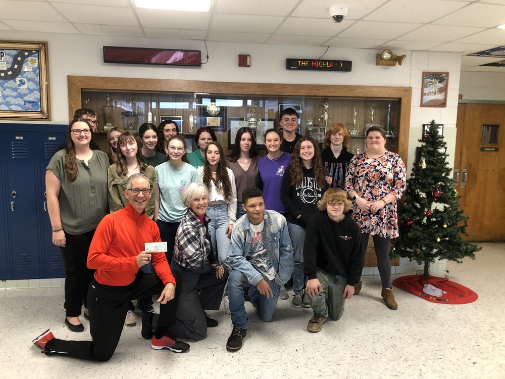 Thanks to its supporters, donors, speakers, and attendees, Positive Momentum donated another $1,800 on Jan. 4 for stand-up desks at Highland High School. The two classes that benefited this time are taught by Montana Hise and Sarah Cockerham. (Photo courtesy Positive Momentum)