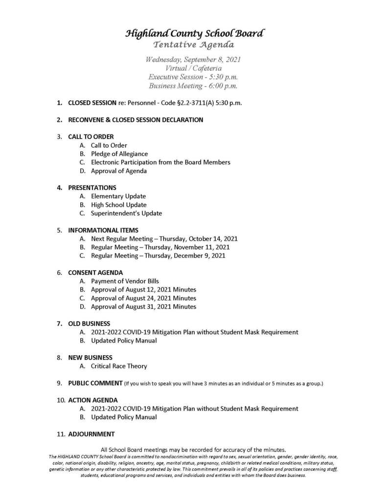 Agenda