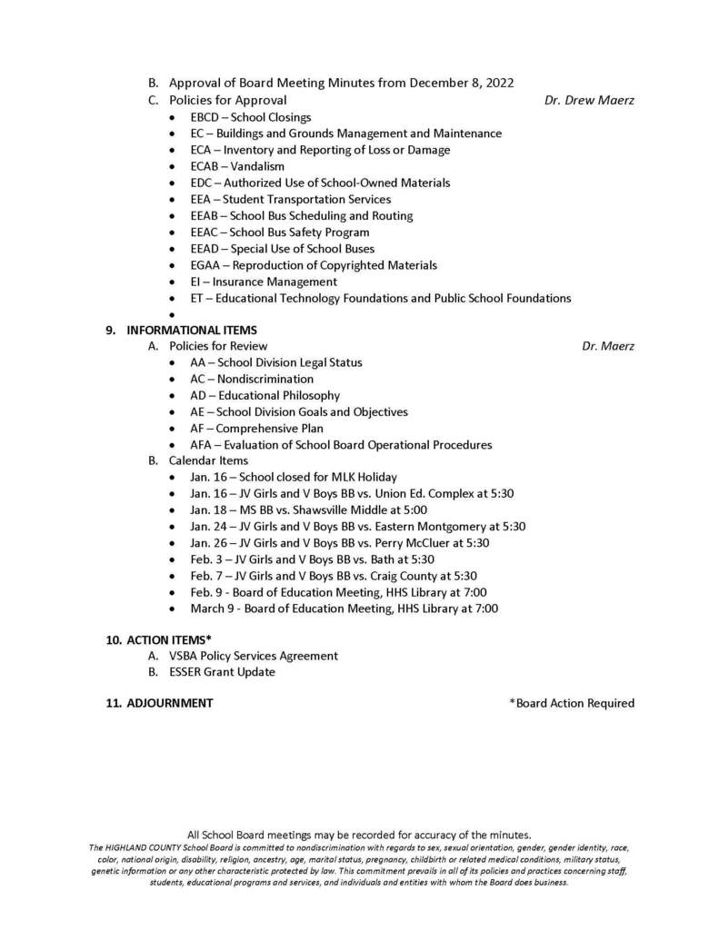 Agenda